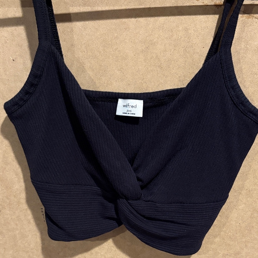 Wilfred Black Twist-Front Tank Top